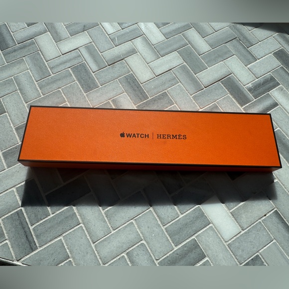 Hermes Apple Single Tour Watch Band Bleu Lin 41mm - Picture 2 of 9